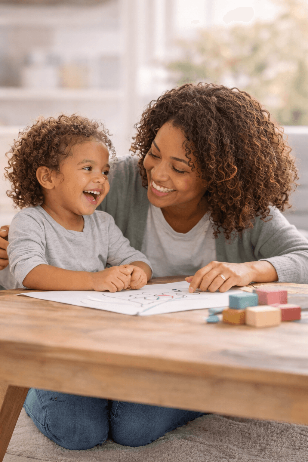 Parent and toddler learning together